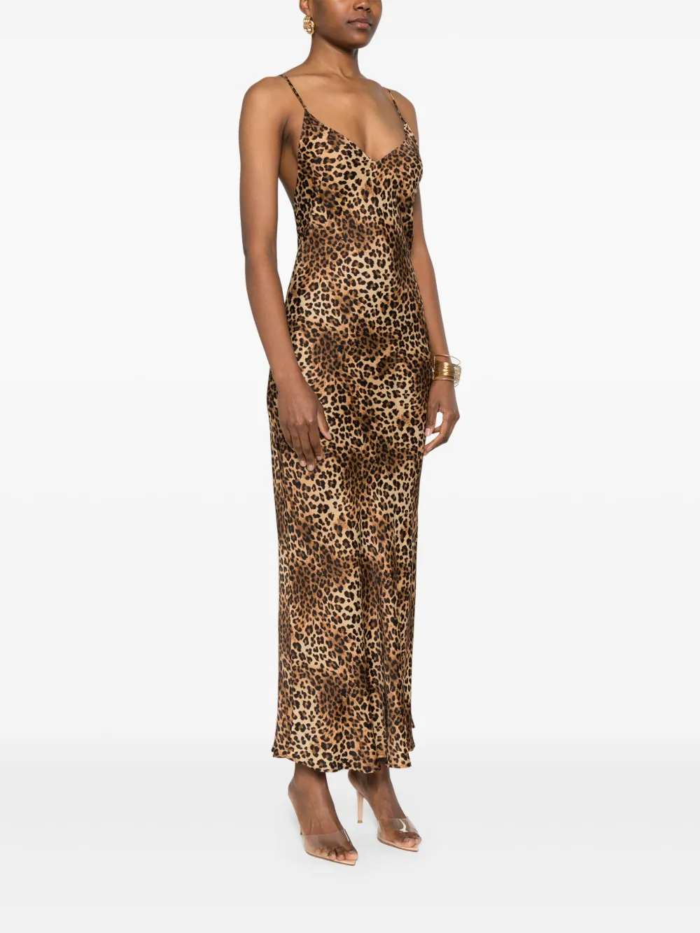 Shop Mc2 Saint Barth Leopard-print Midi Dress