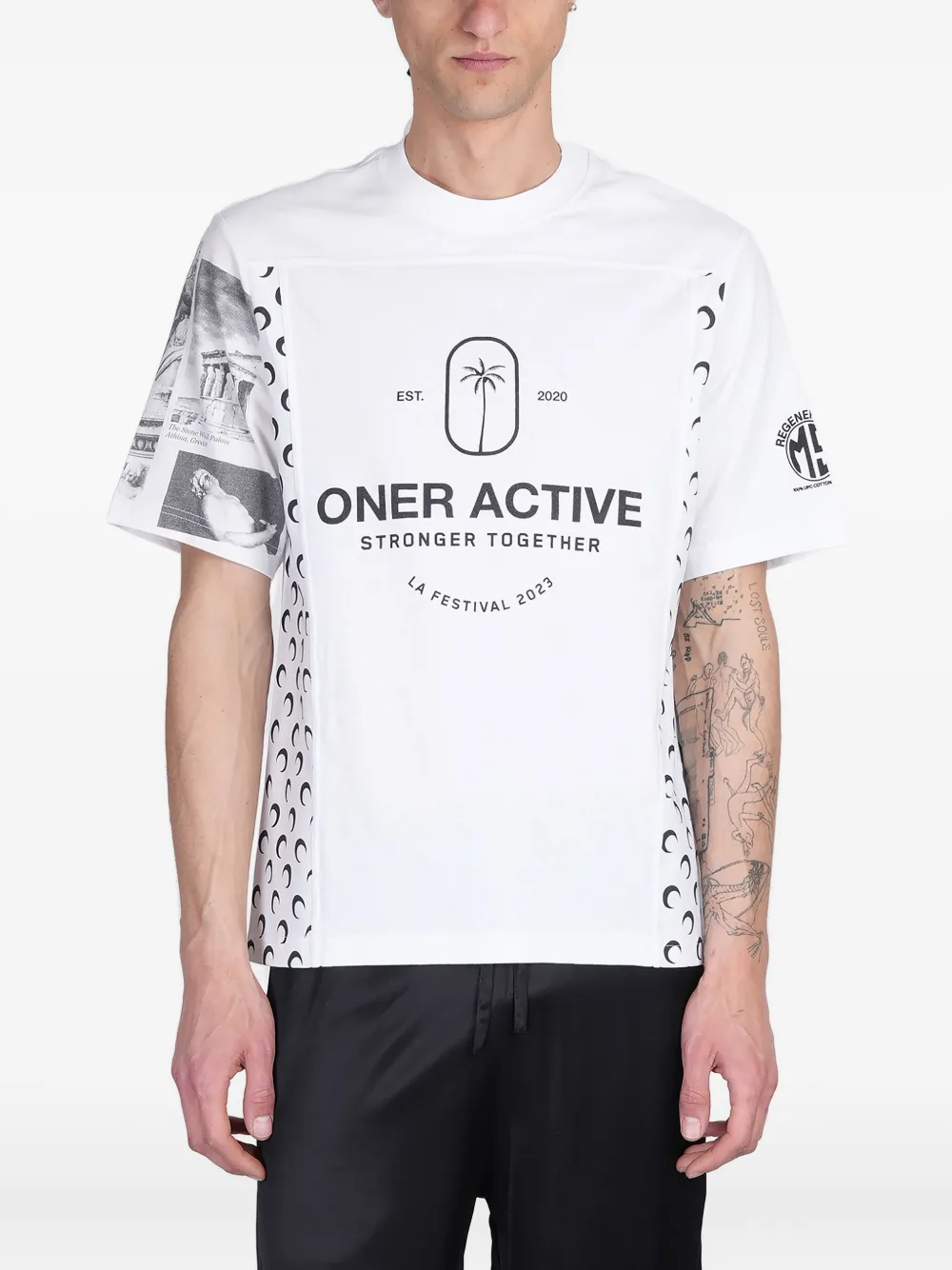 Marine Serre T-shirt met grafische print Wit