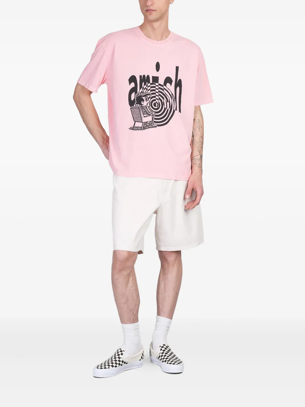 AMISH graphic-print T-shirt - Roze