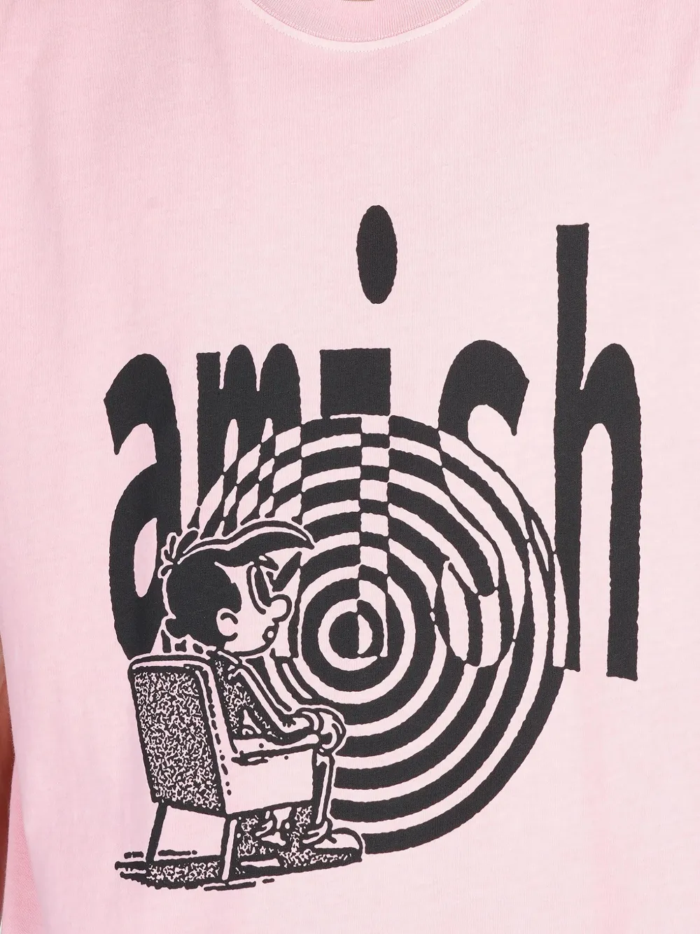 AMISH T-shirt met grafische print Roze