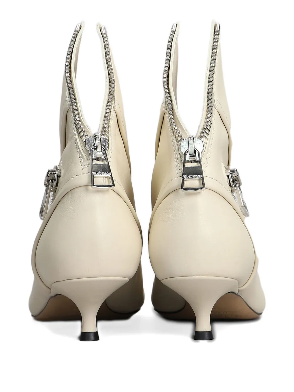 JW Anderson kitten heel biker boots White