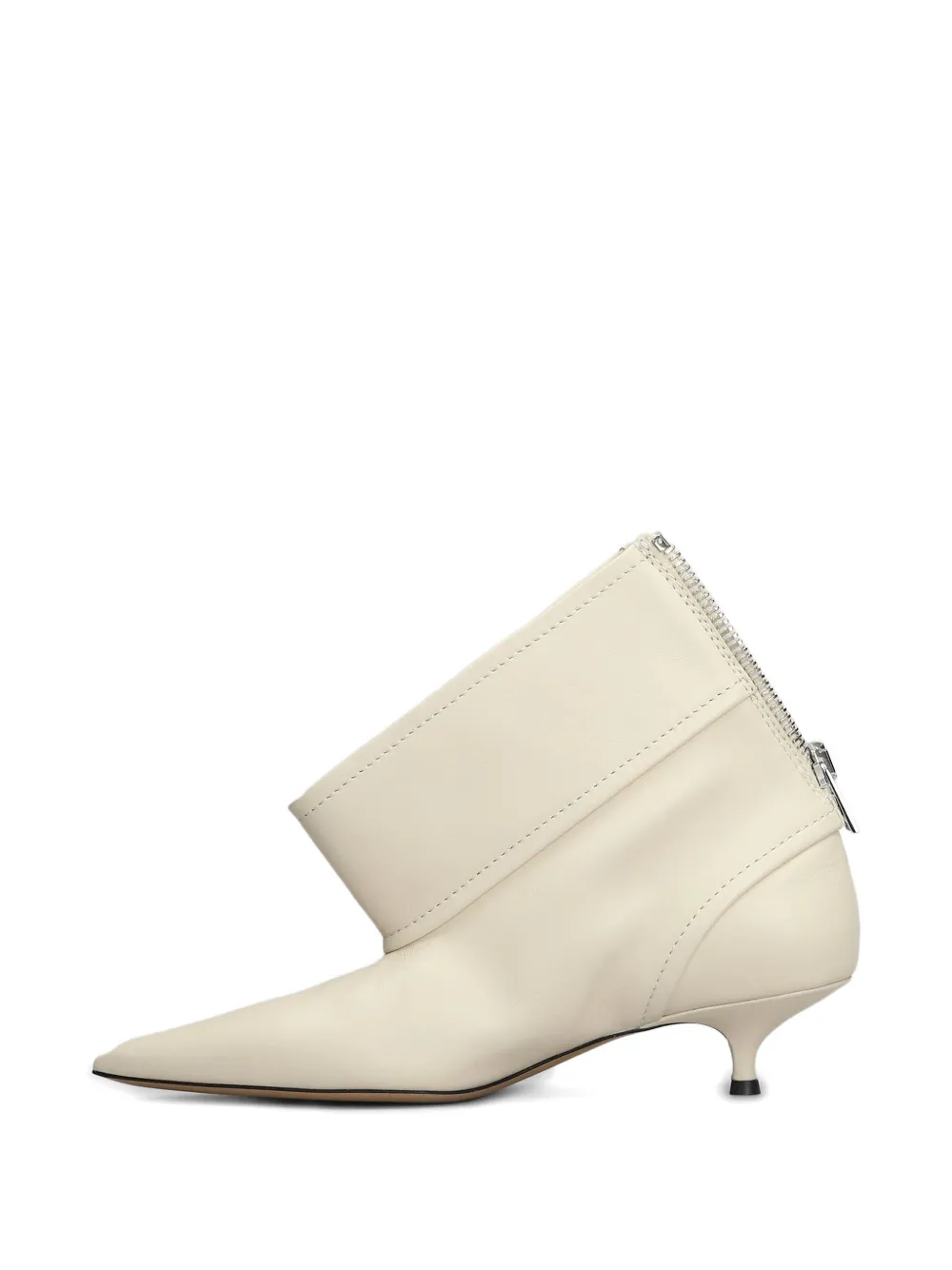 JW Anderson kitten heel biker boots White