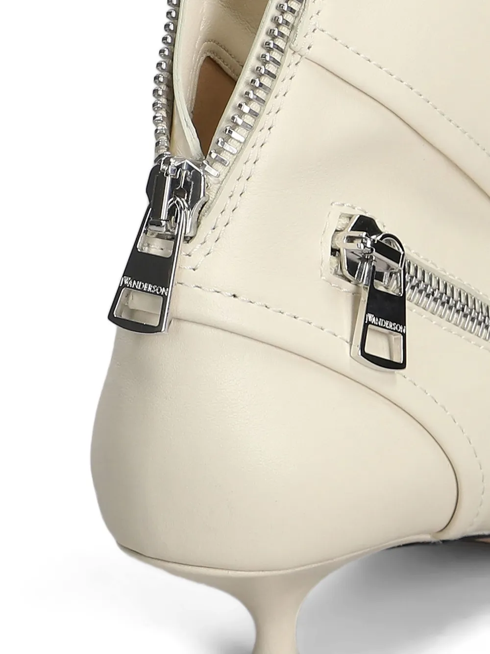 JW Anderson kitten heel biker boots White