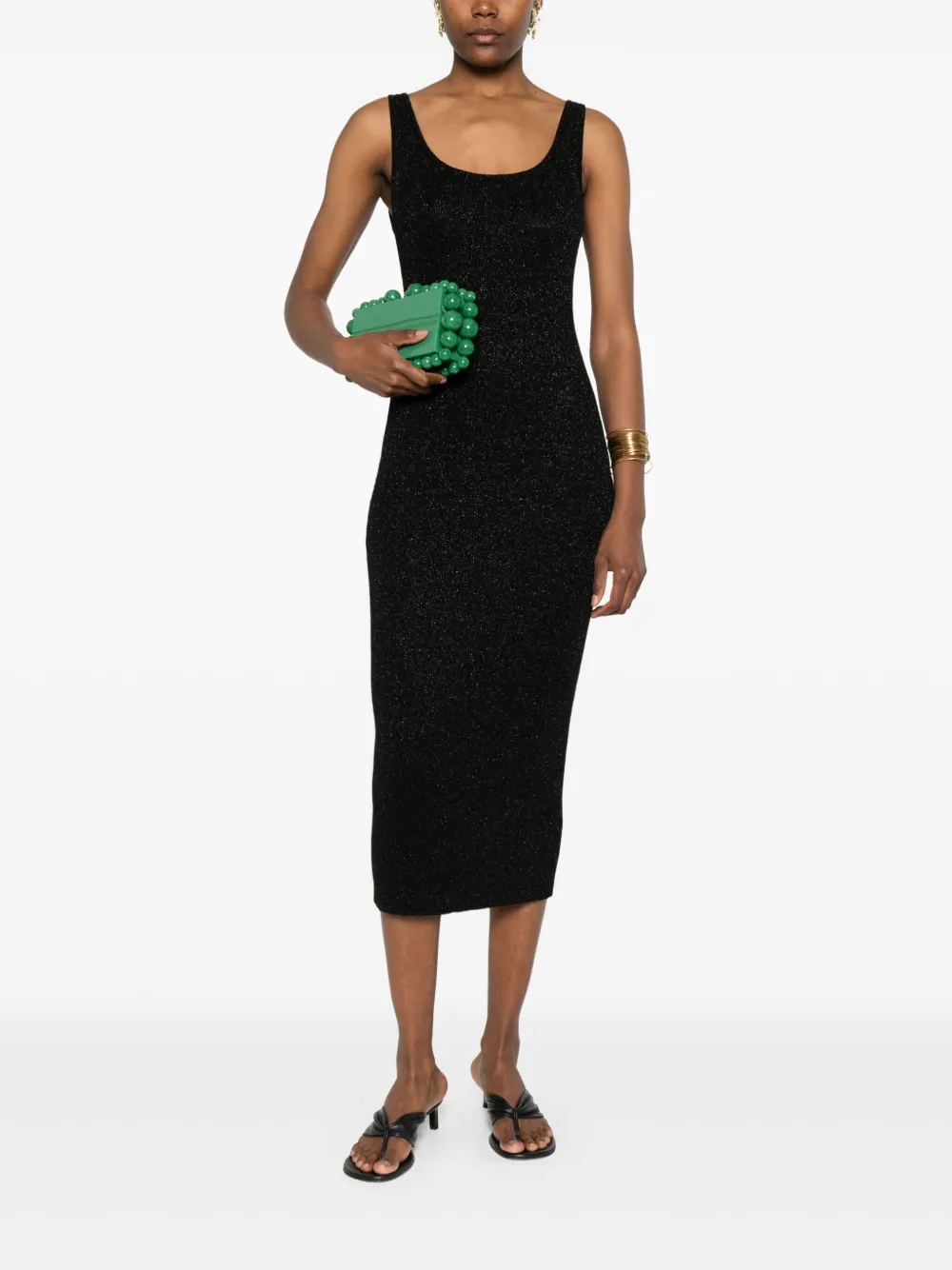 MC2 Saint Barth sleeveless midi dress - Zwart