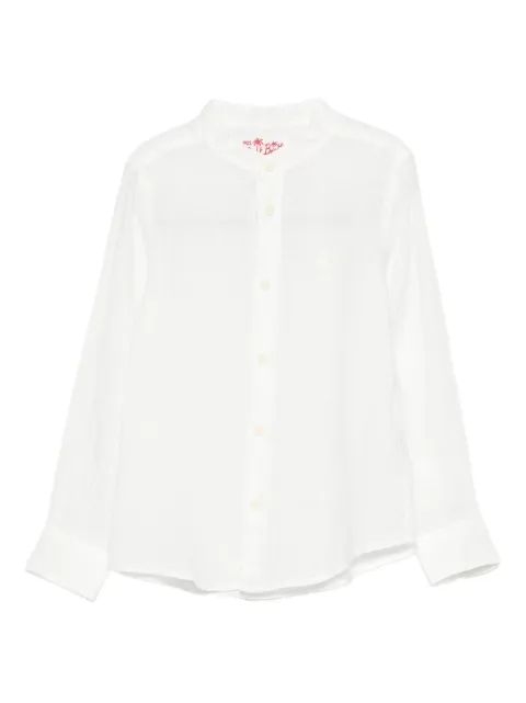 MC2 Saint Barth Kids mandarin-collar linen shirt