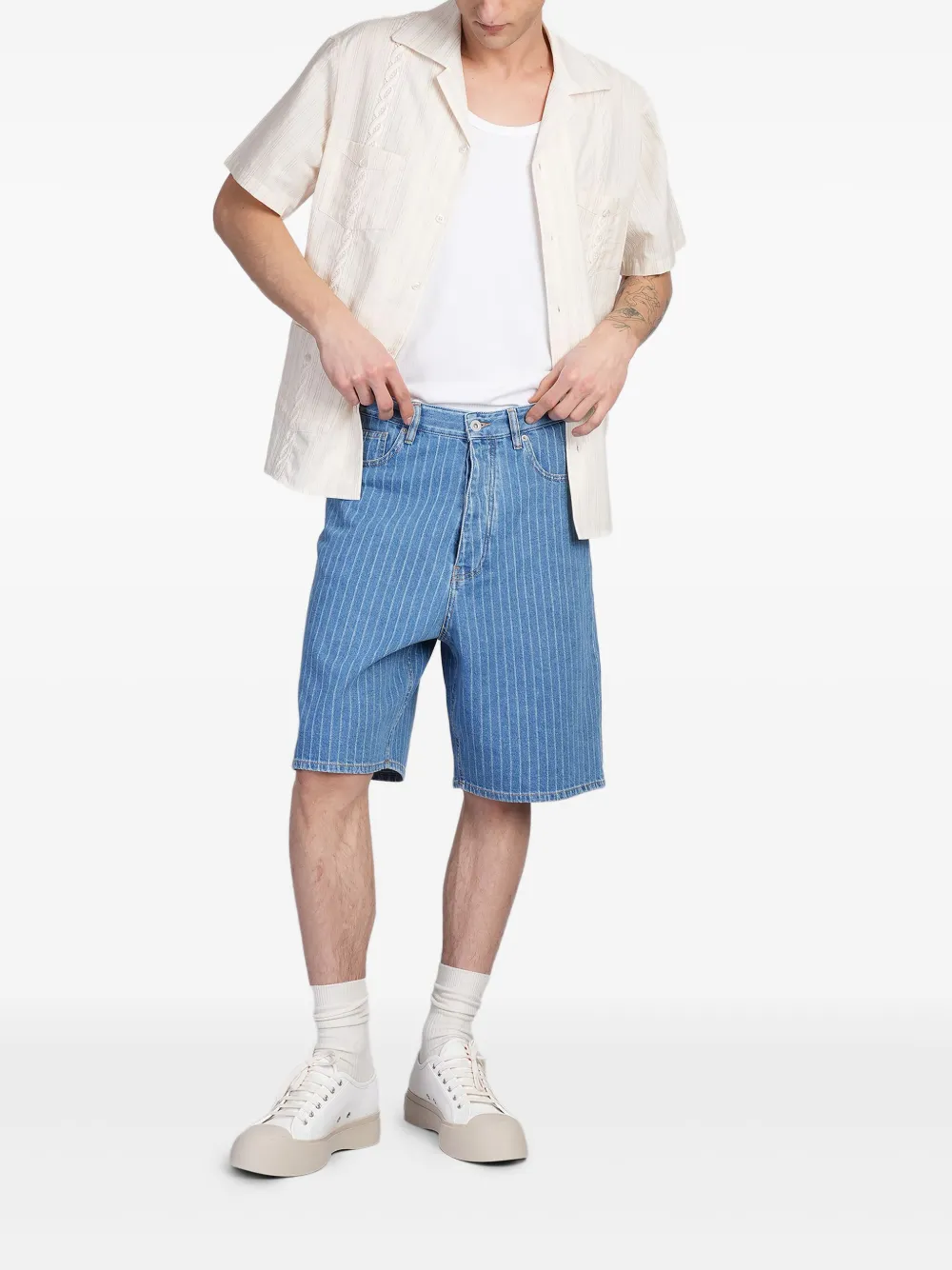 Drôle De Monsieur cotton shorts - Blauw