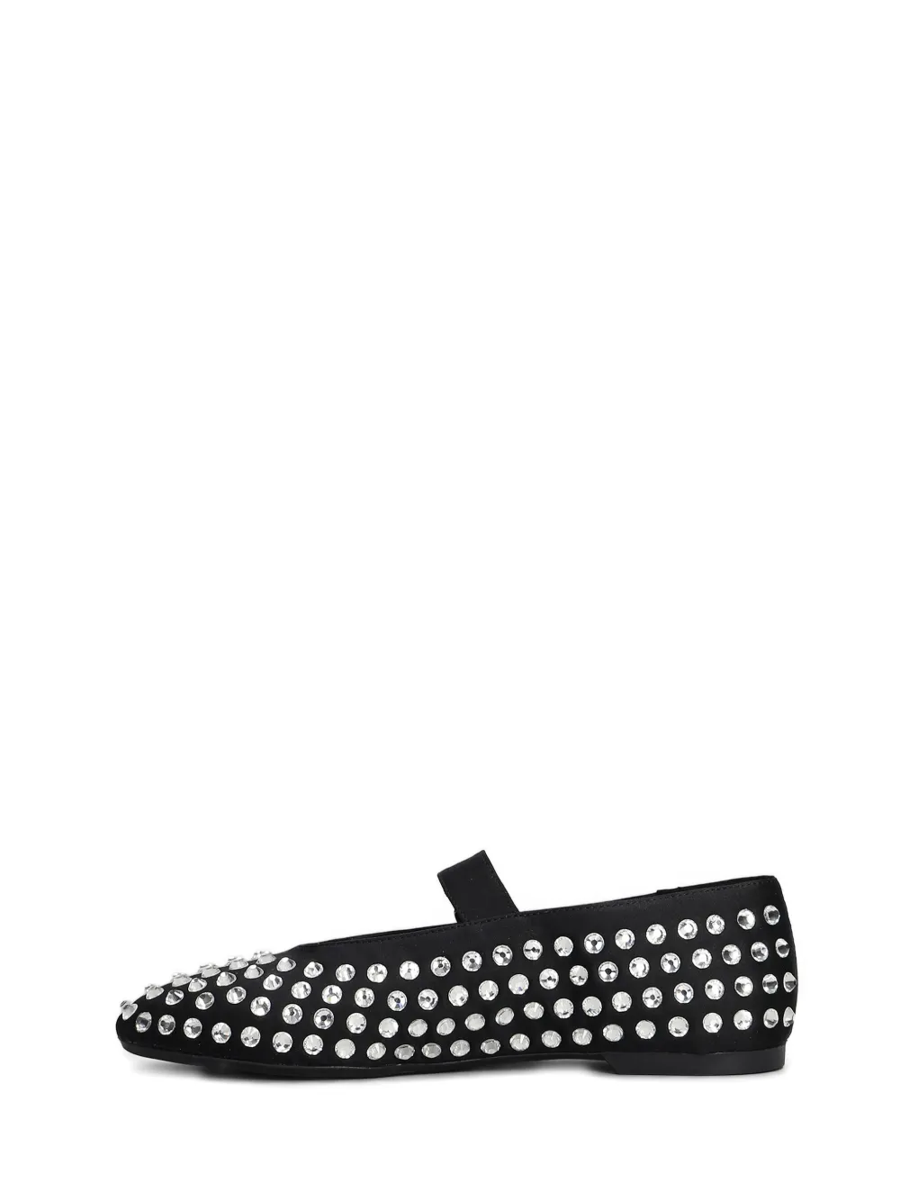 Gisel Moire crystal-embellished flat pumps Black
