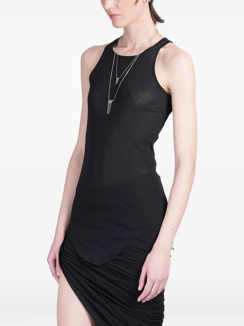 Rick Owens Asymmetrische jurk Zwart