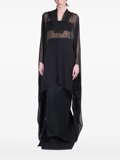Rick Owens hooded silk kaftan