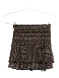 MC2 Saint Barth leopard-print ruffled mini skirt - Black