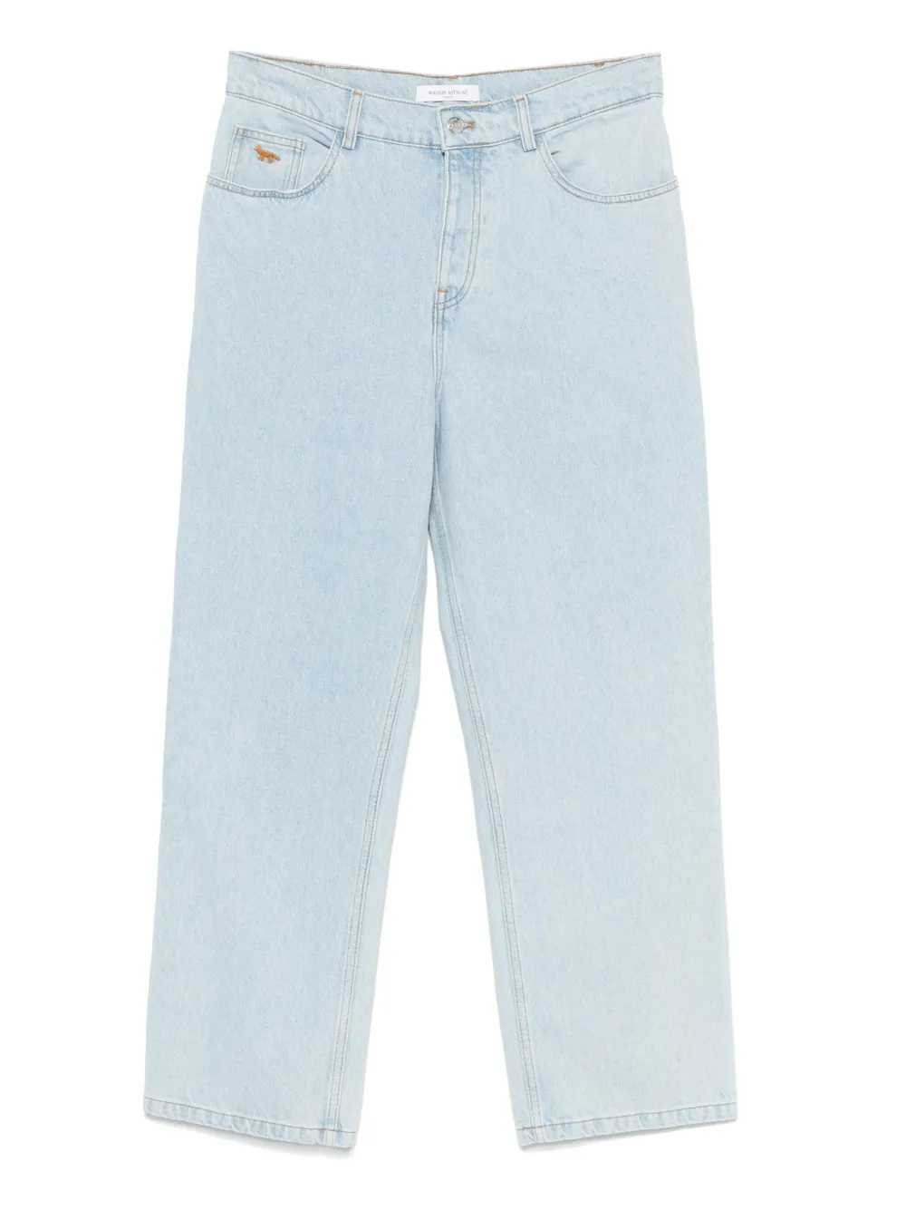 Maison Kitsuné logo-embroidered jeans
