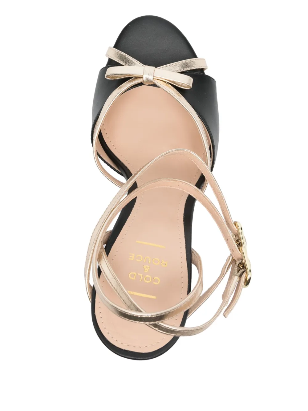 Gold 
Rouge 100mm Bolly heeled sandals Black