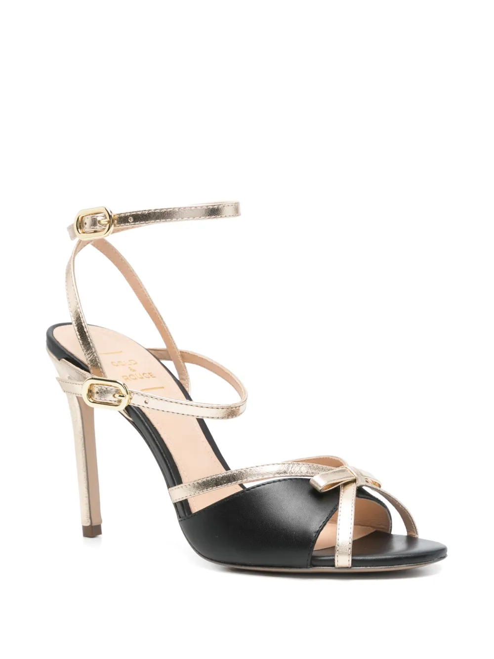 Gold 
Rouge 100mm Bolly heeled sandals Black
