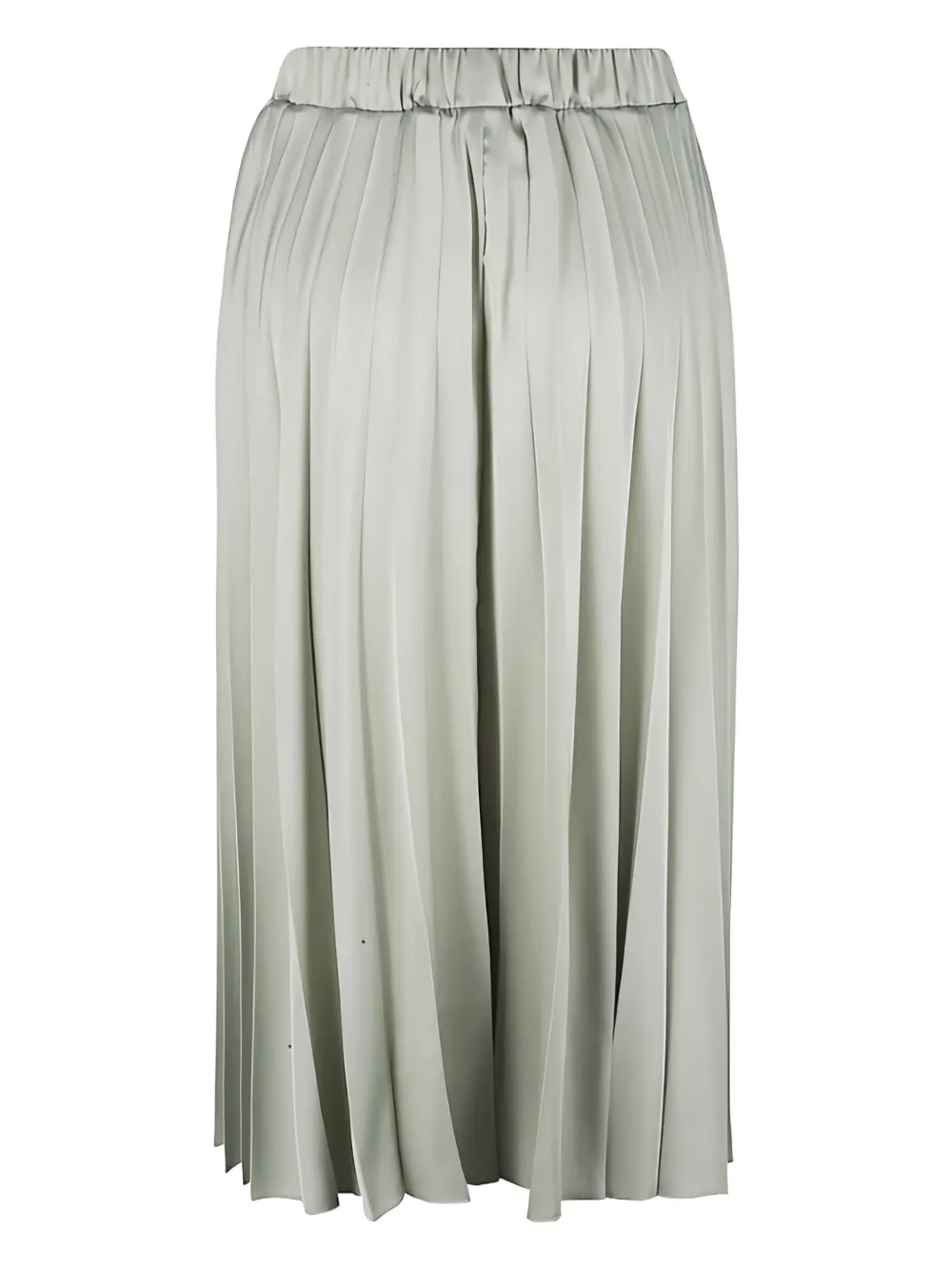 D.Exterior pleated satin midi skirt - Groen