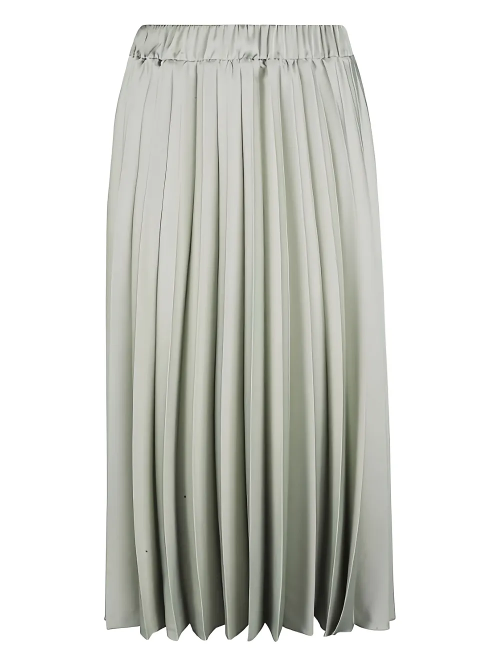 pleated satin midi skirt