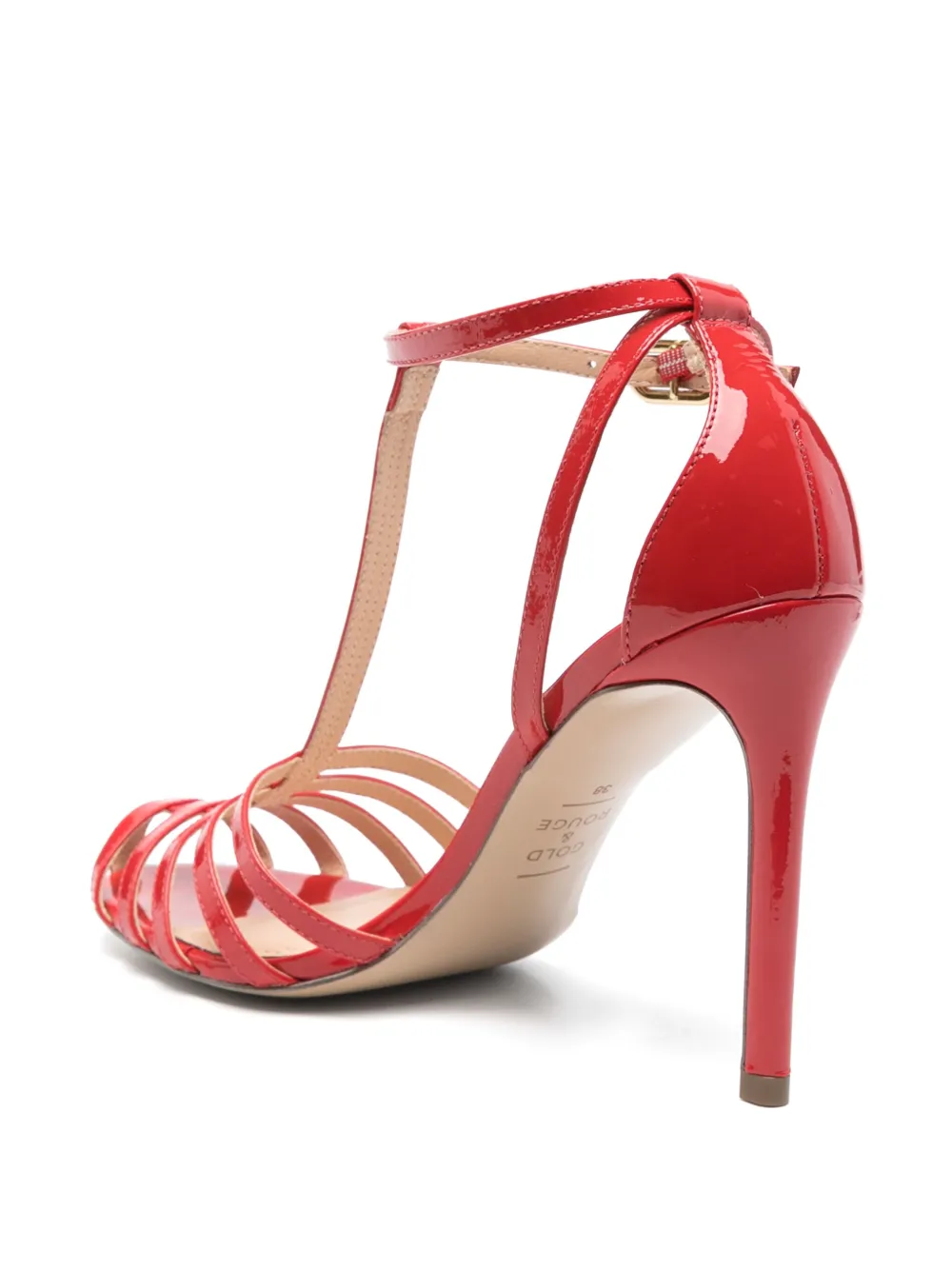 Gold & Rouge 100mm Filoe 2 sandals Red
