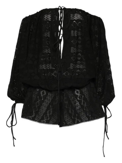 THE ANDAMANE Wilma eyelet lace-up playsuit 
