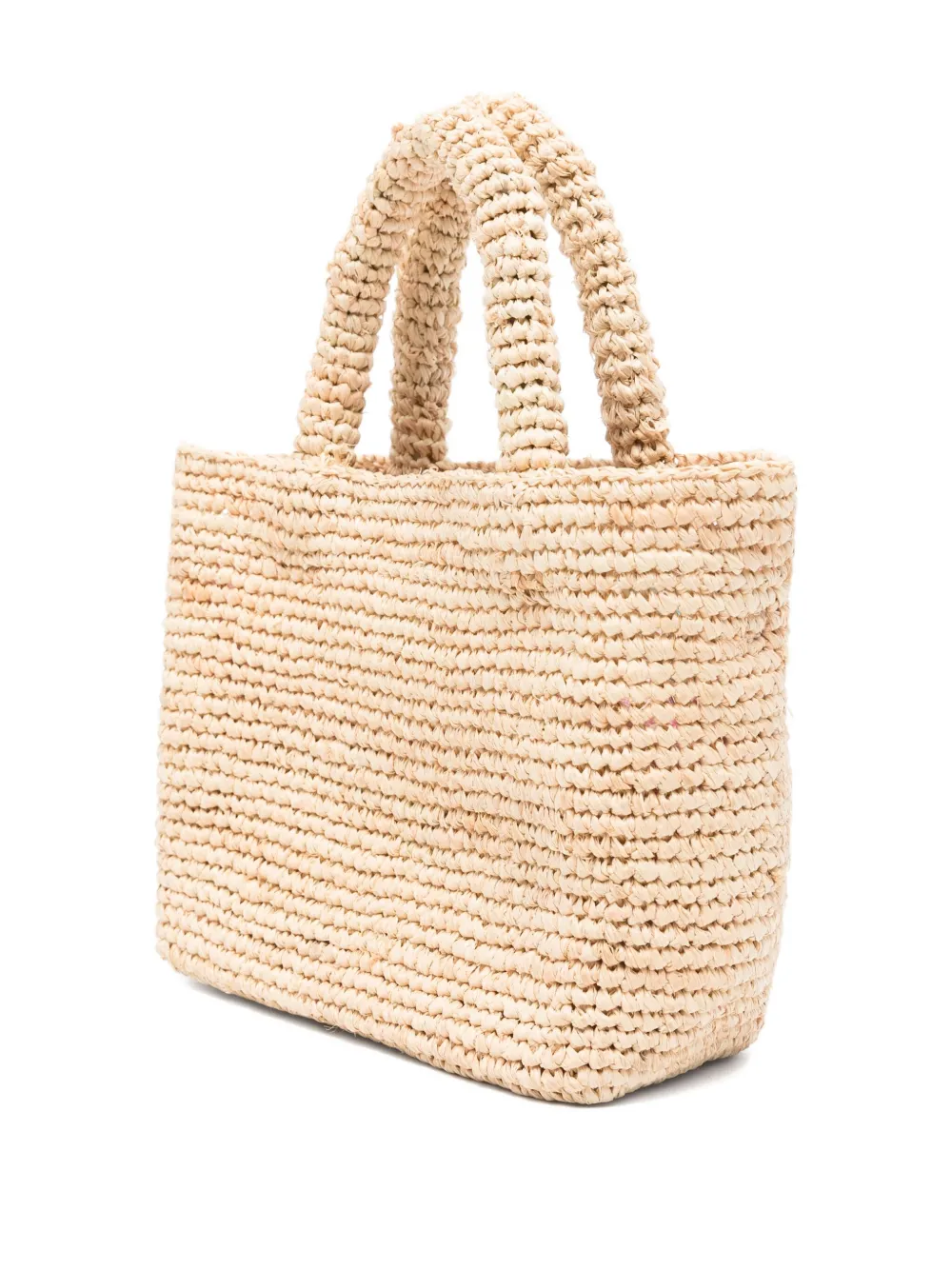 MC2 Saint Barth Mid Beach embroidered raffia tote bag Beige