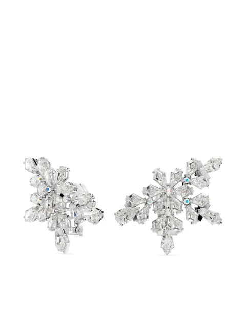 Swarovski snowflake-motif earrings