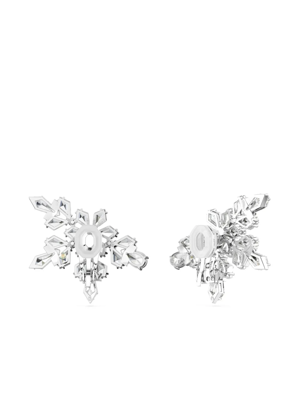 Swarovski Oorbellen met Snowflake-patroon - Zilver