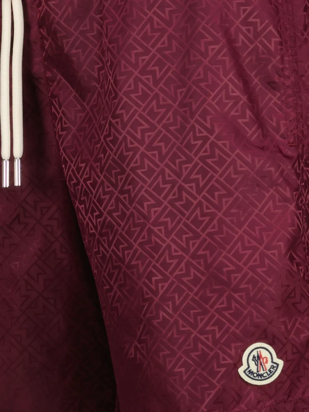 Moncler Zwembroek met monogram-jacquard Rood