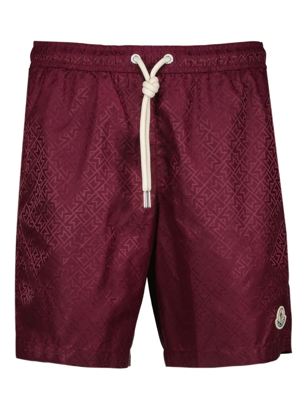 Moncler Zwembroek met monogram-jacquard Rood
