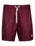 Moncler monogram-jacquard swim shorts - Red