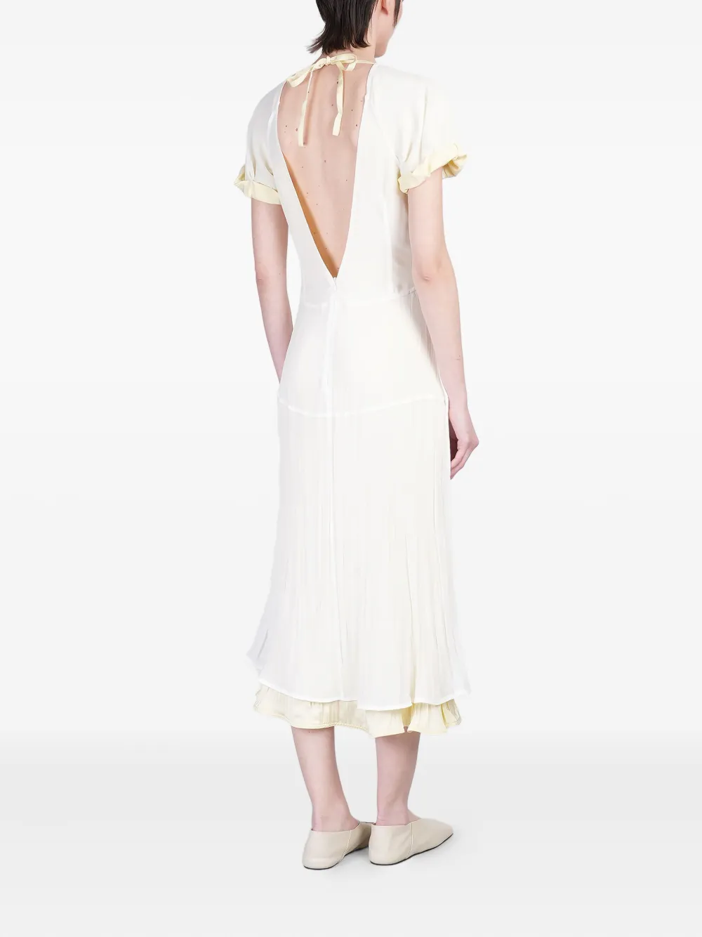 Jil Sander Zijden jurk Beige