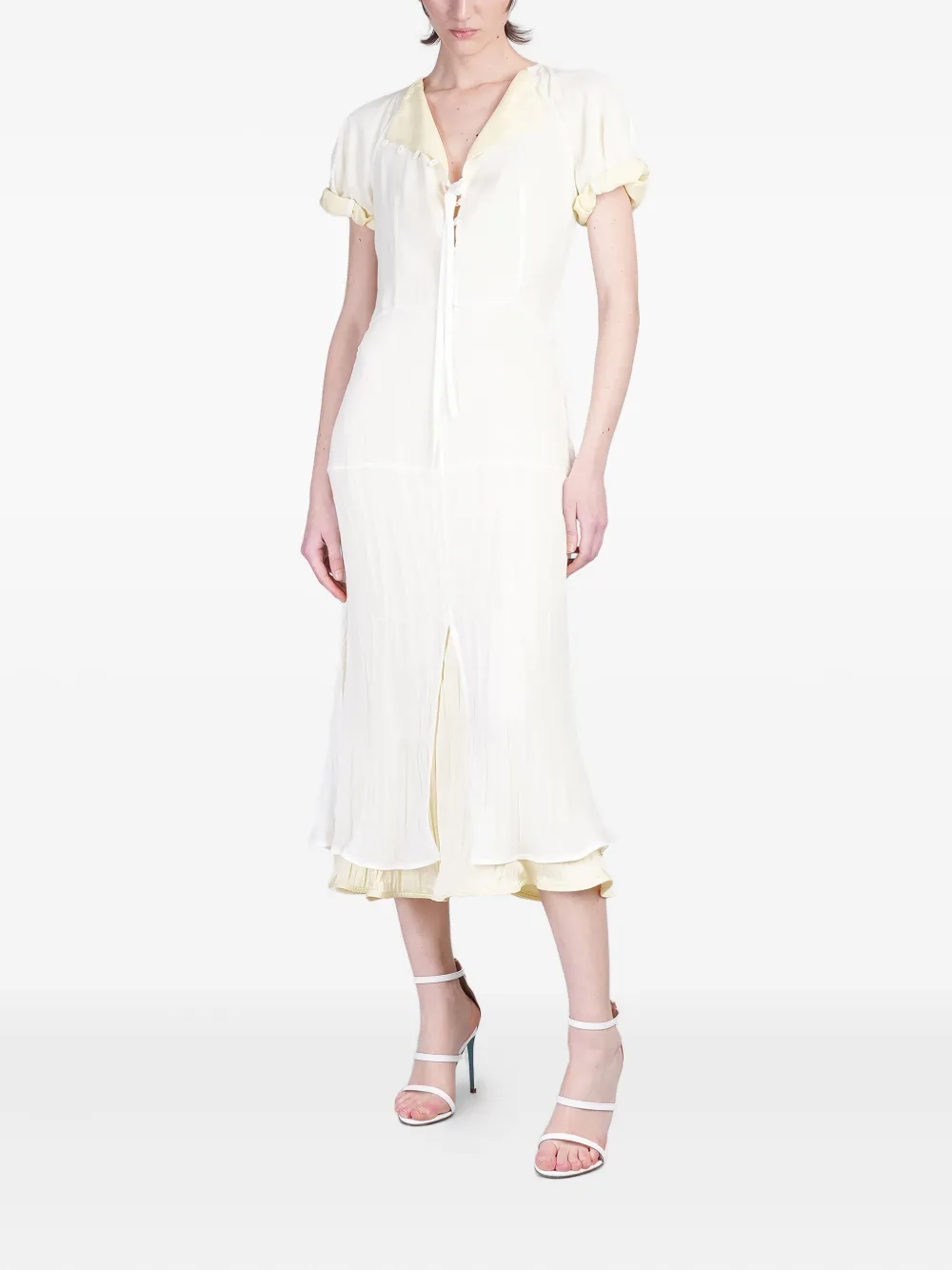 Jil Sander Zijden jurk Beige