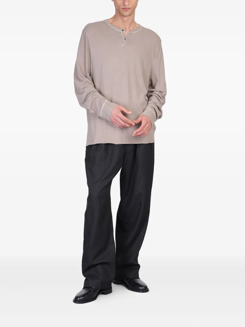 James Perse cotton Henley T-shirt - Beige