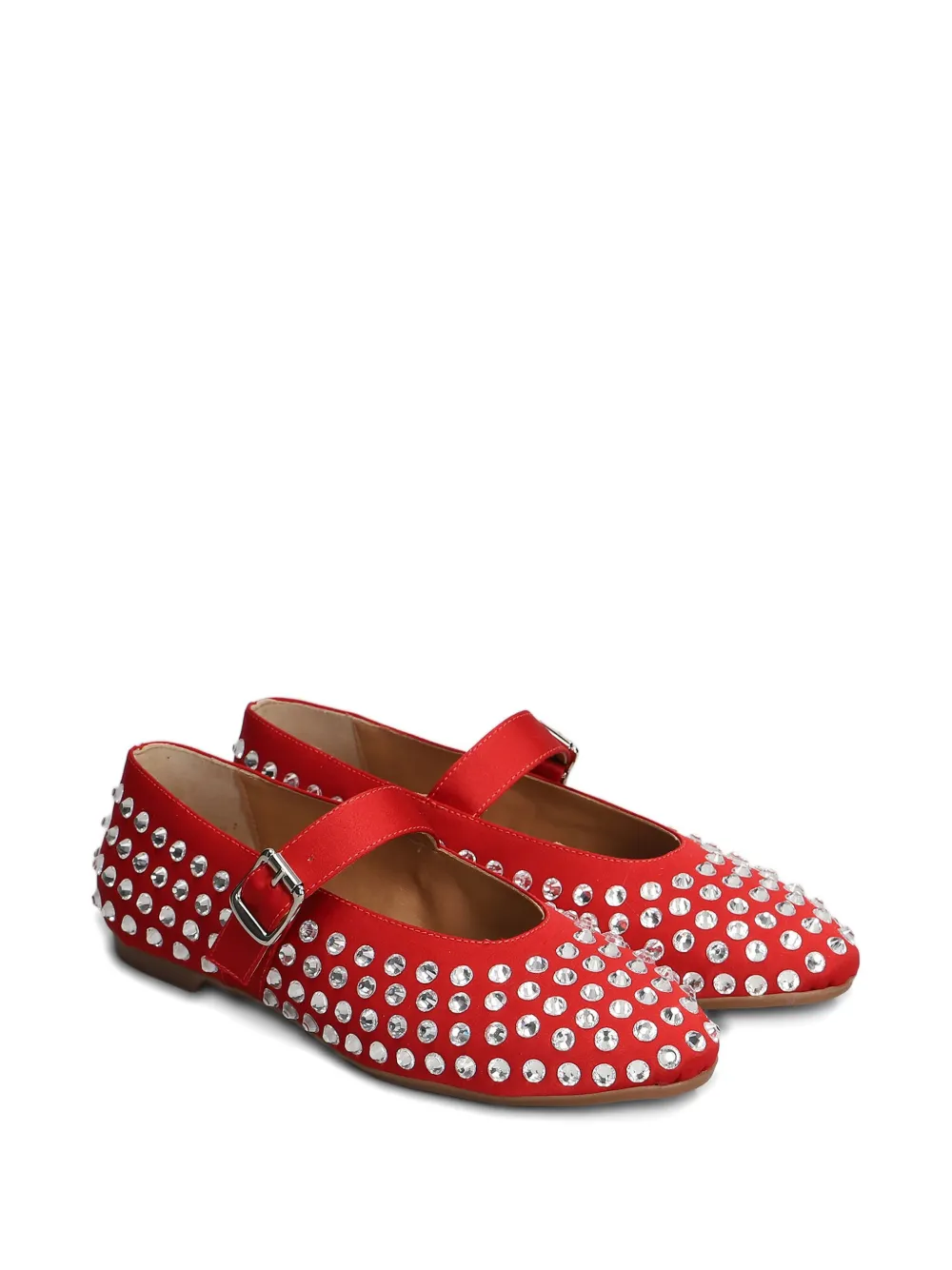 Gisel Moire crystal-embellished flat pumps | Flat Pumps | Image 2