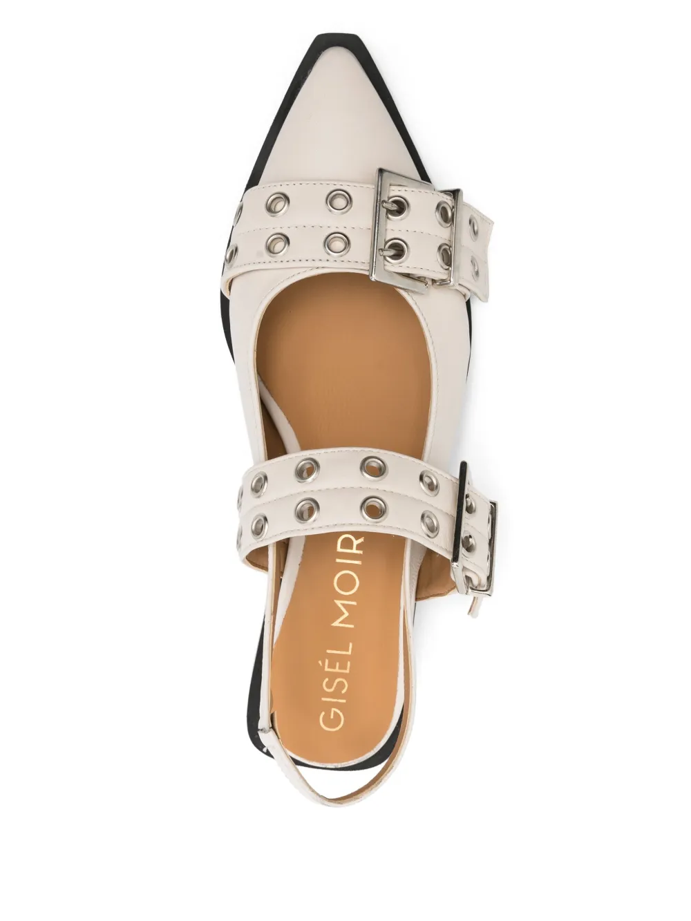 Gisel Moire Saturno ballet flats Neutrals