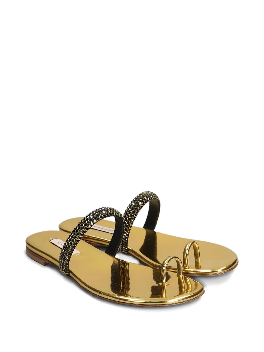 Casadei Olympo flat sandals Gold