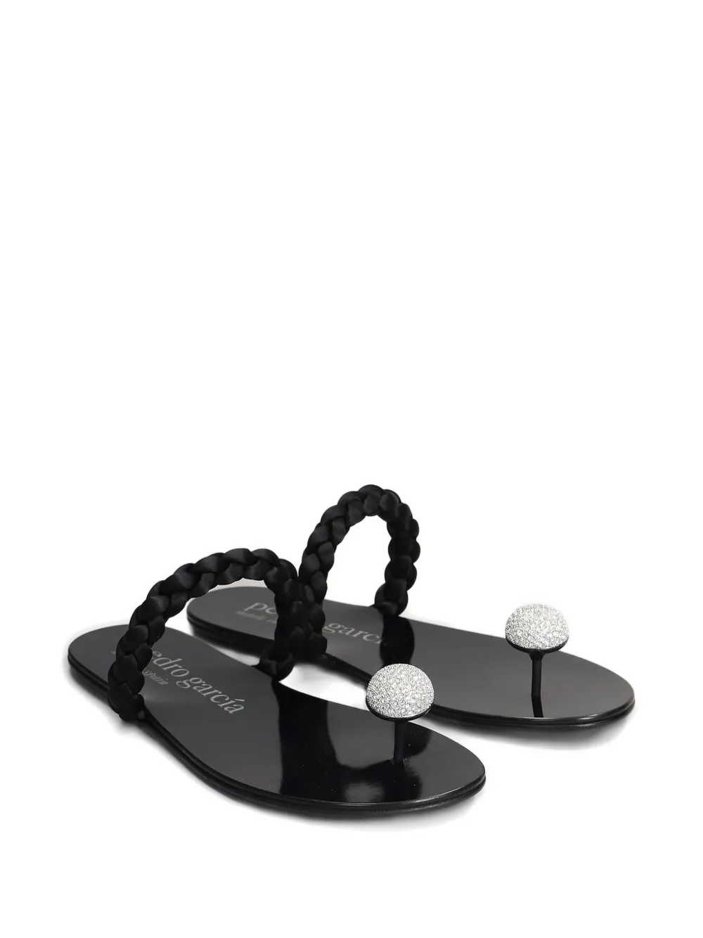 Pedro Garcia Pipa platte sandalen Zwart
