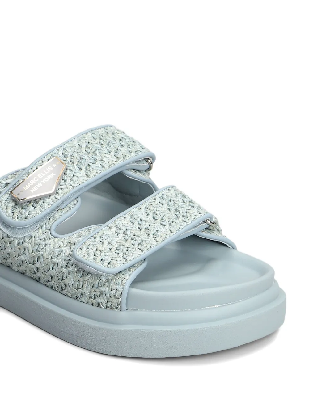 Marc Ellis Logo-plaque Sandals In Blue