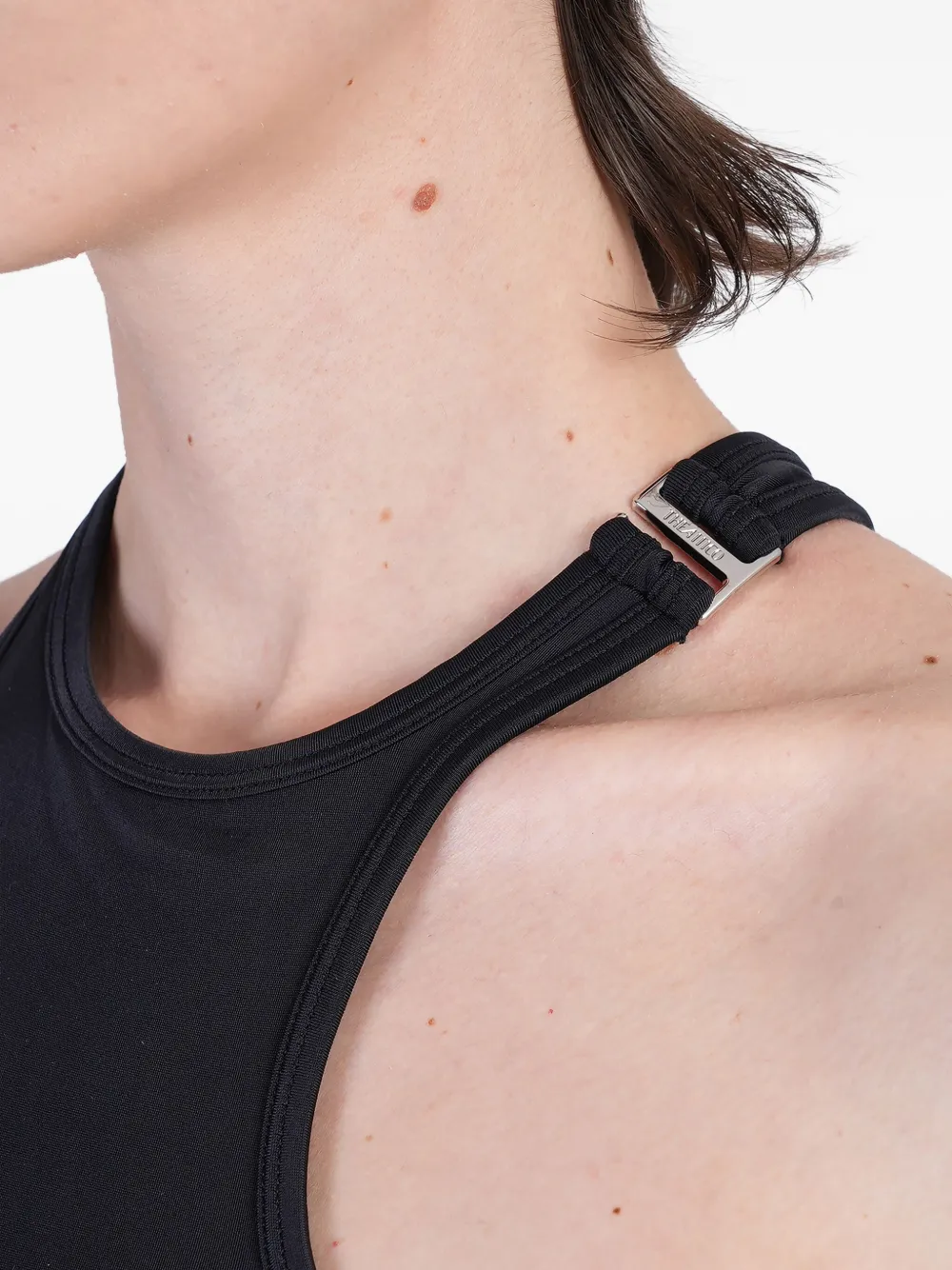 The Attico Matte badpak Zwart