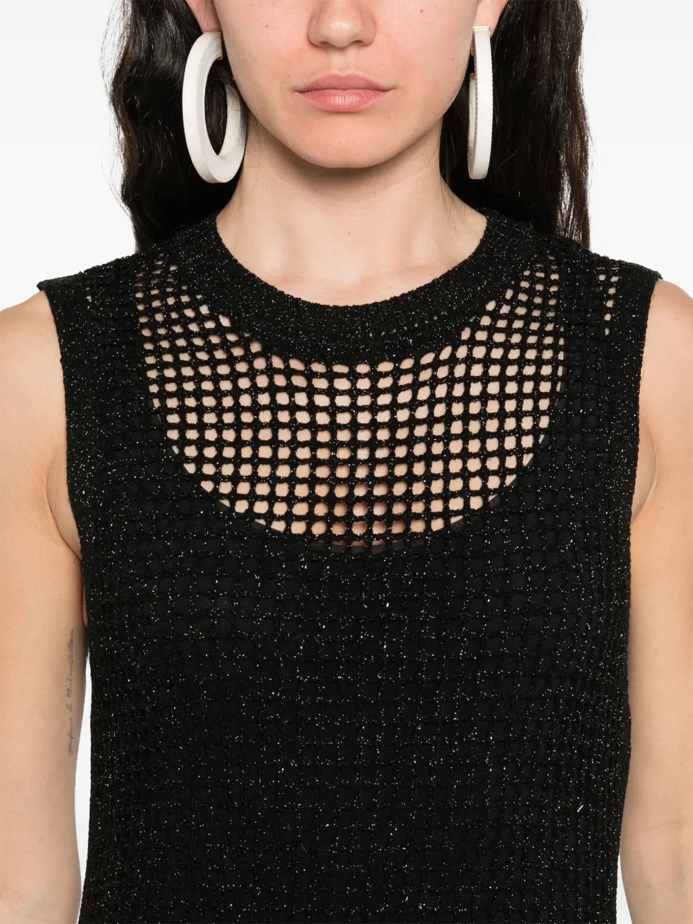 MC2 Saint Barth Visnet maxi-jurk Zwart