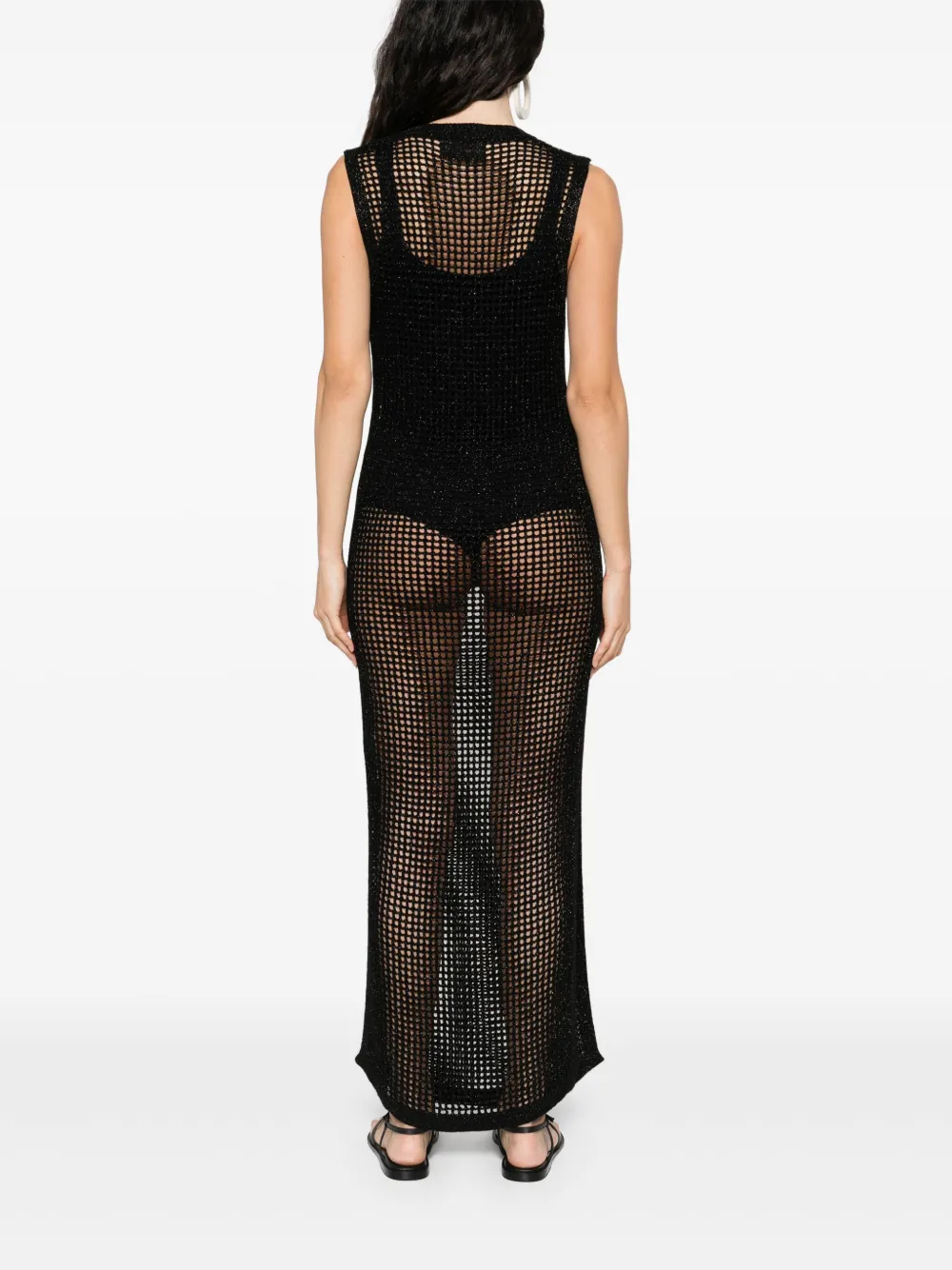 MC2 Saint Barth Visnet maxi-jurk Zwart