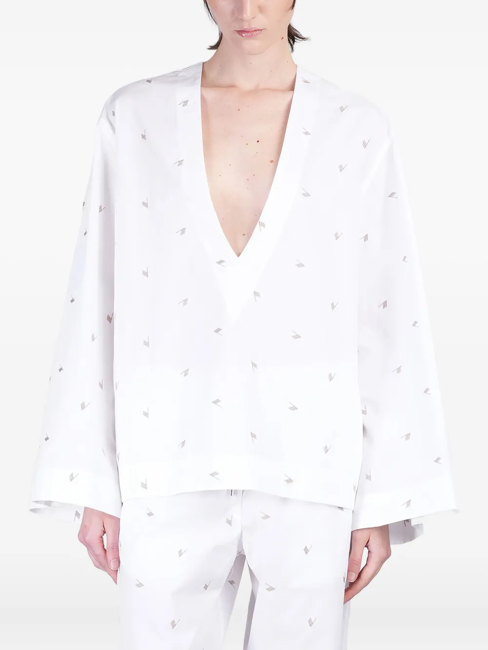 The Attico Popeline shirt Wit