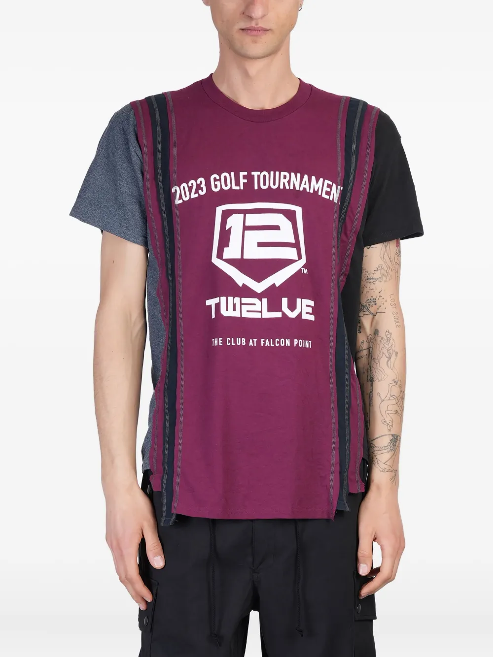Needles graphic cotton T-shirt - Bordeaux Needles graphic cotton T-shirt - Bordeaux