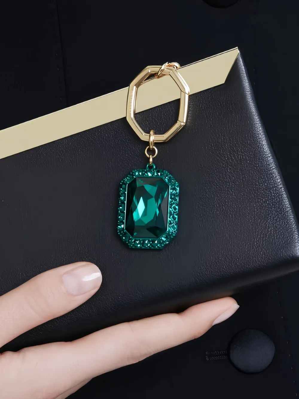 Swarovski emerald-cut keychain | Image 2