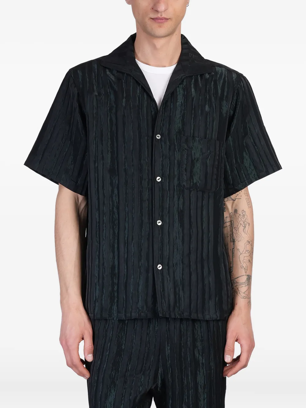 Needles camisa con rayas estampadas | negro | Image 1