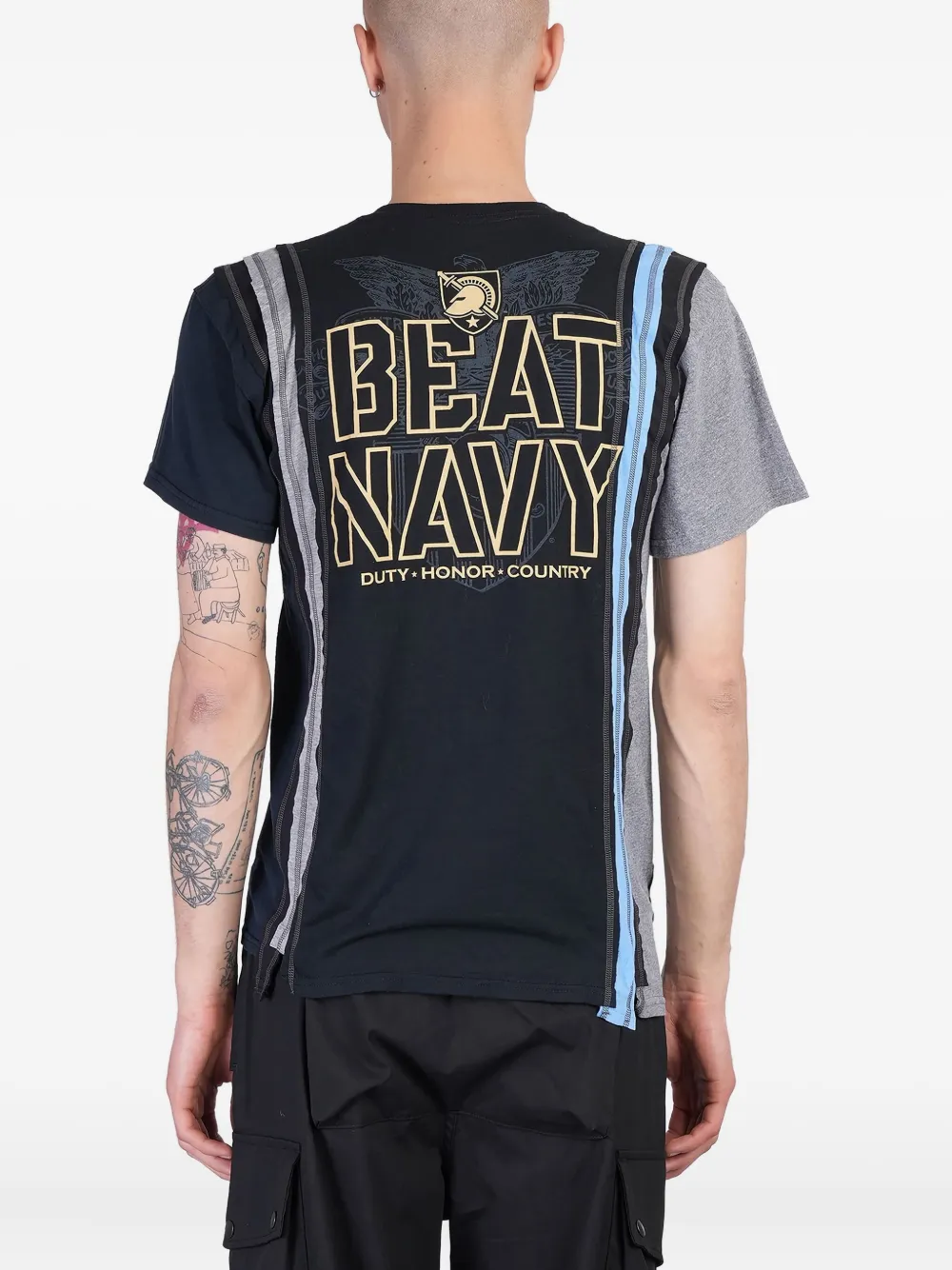 Needles stitching-details T-shirt Zwart