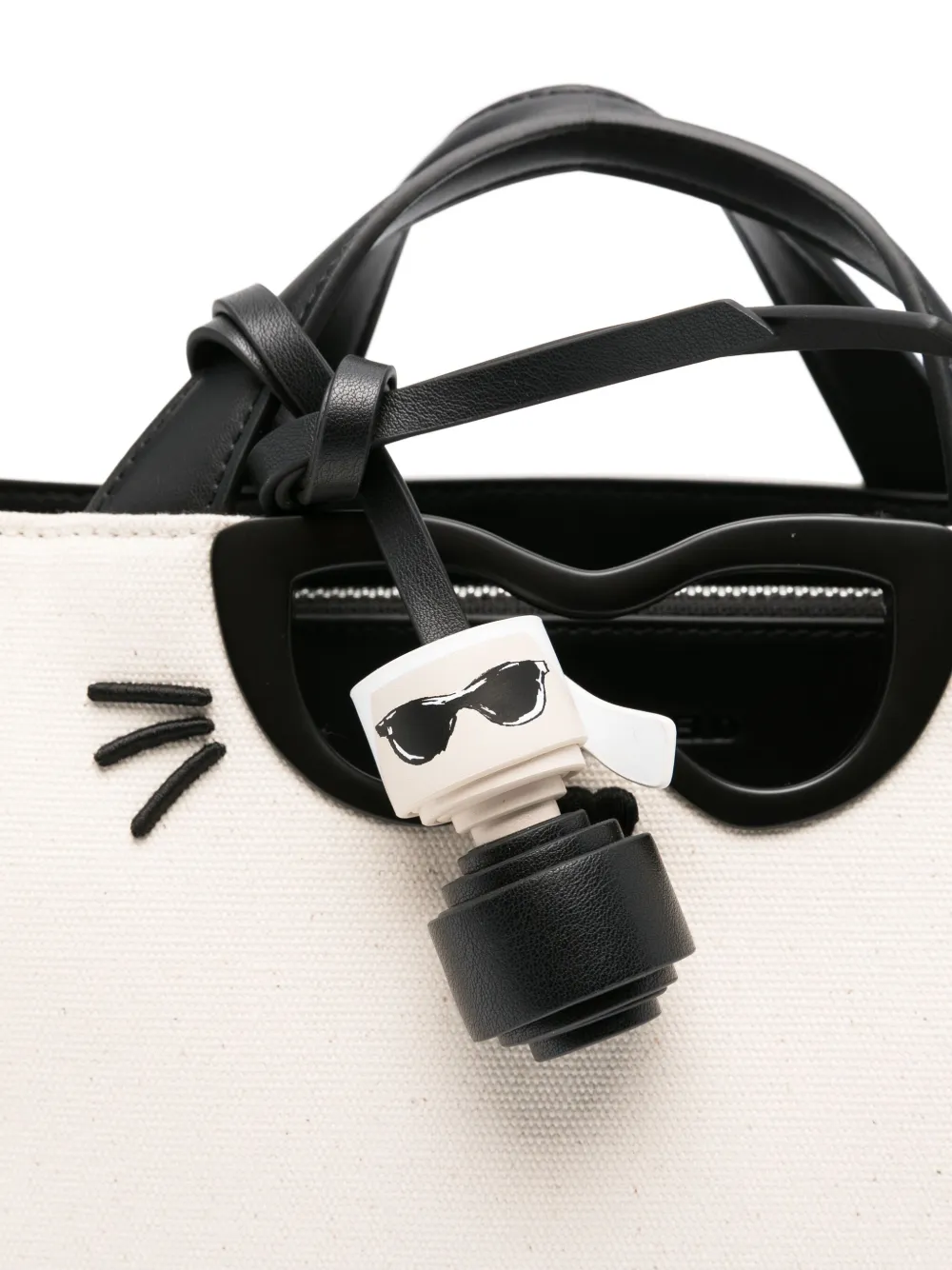Karl Lagerfeld logo-lettering tote bag Beige