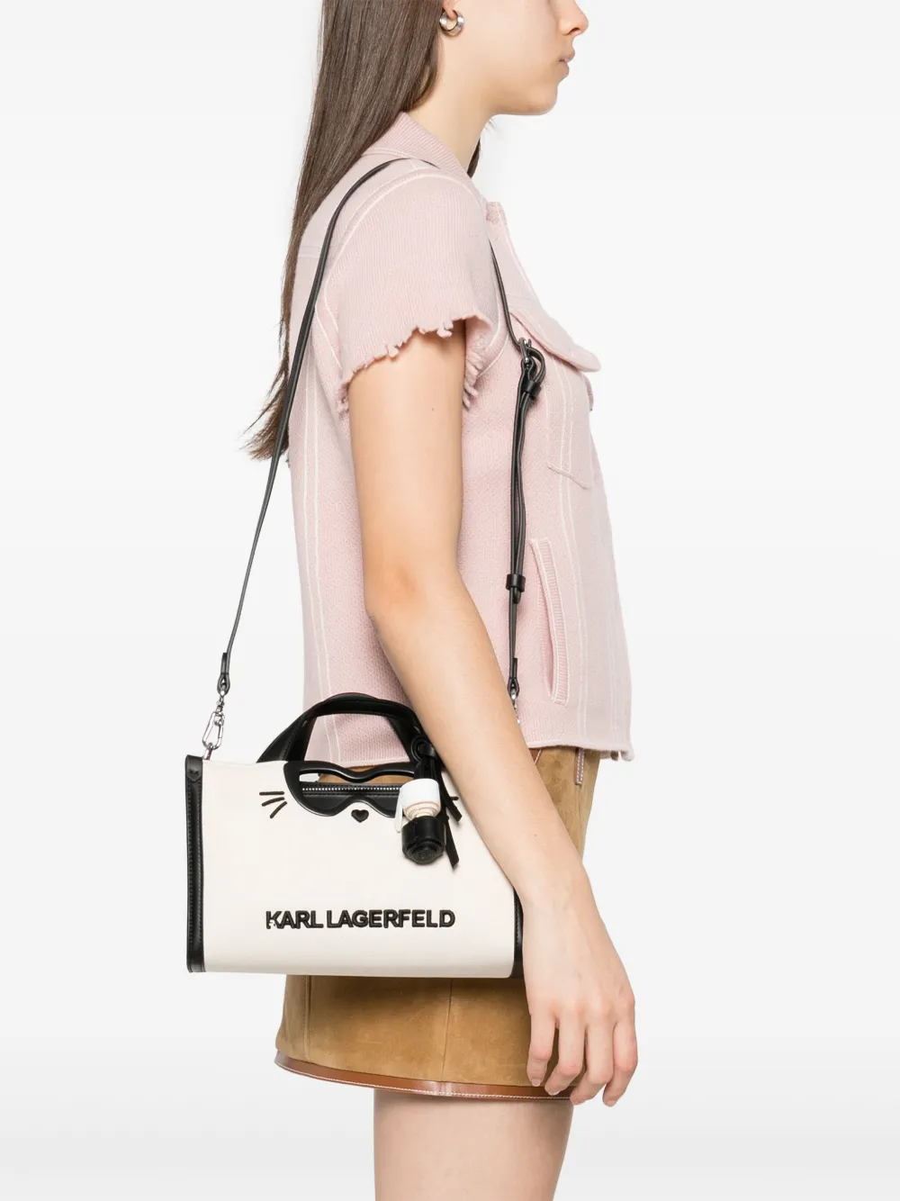 Karl Lagerfeld logo-lettering tote bag - Beige