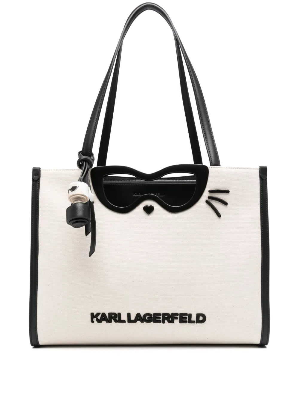 Karl Lagerfeld Shopper met logo Beige