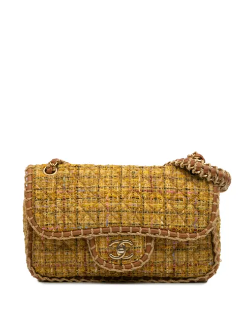CHANEL Pre-Owned 2010-2011 Medium Quilted Tweed St Tropez Flap shoulder bag
