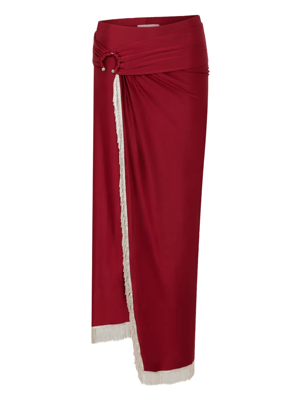 Rabanne Rok met franje Rood