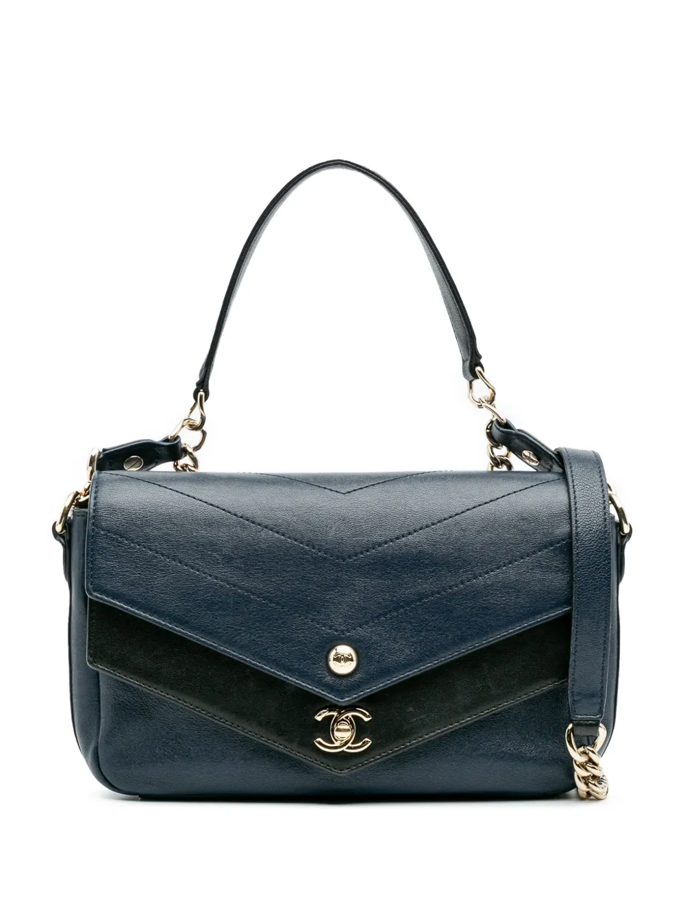 CHANEL Pre-Owned 2018-2019 Mini Quilted Sheepskin Double Chevron Flap CHANEL Pre-Owned 2018-2019 Mini Quilted Sheepskin Double Chevron Flap