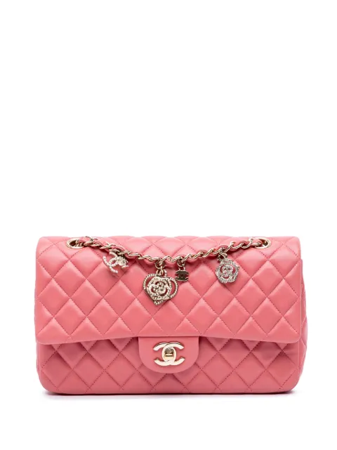 CHANEL Pre-Owned 2014 Medium Lambskin Valentine Heart Charms Single Flap shoulder bag